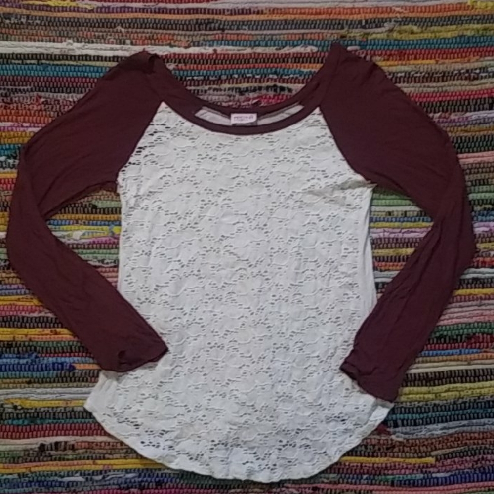 Pretty flower baseball Tee long sleeved